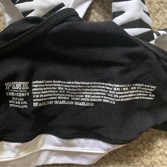 RARE PINK Victoria Secret VS Logo Strappy Crossover Sports Bra Size Small - Picture 4 of 4